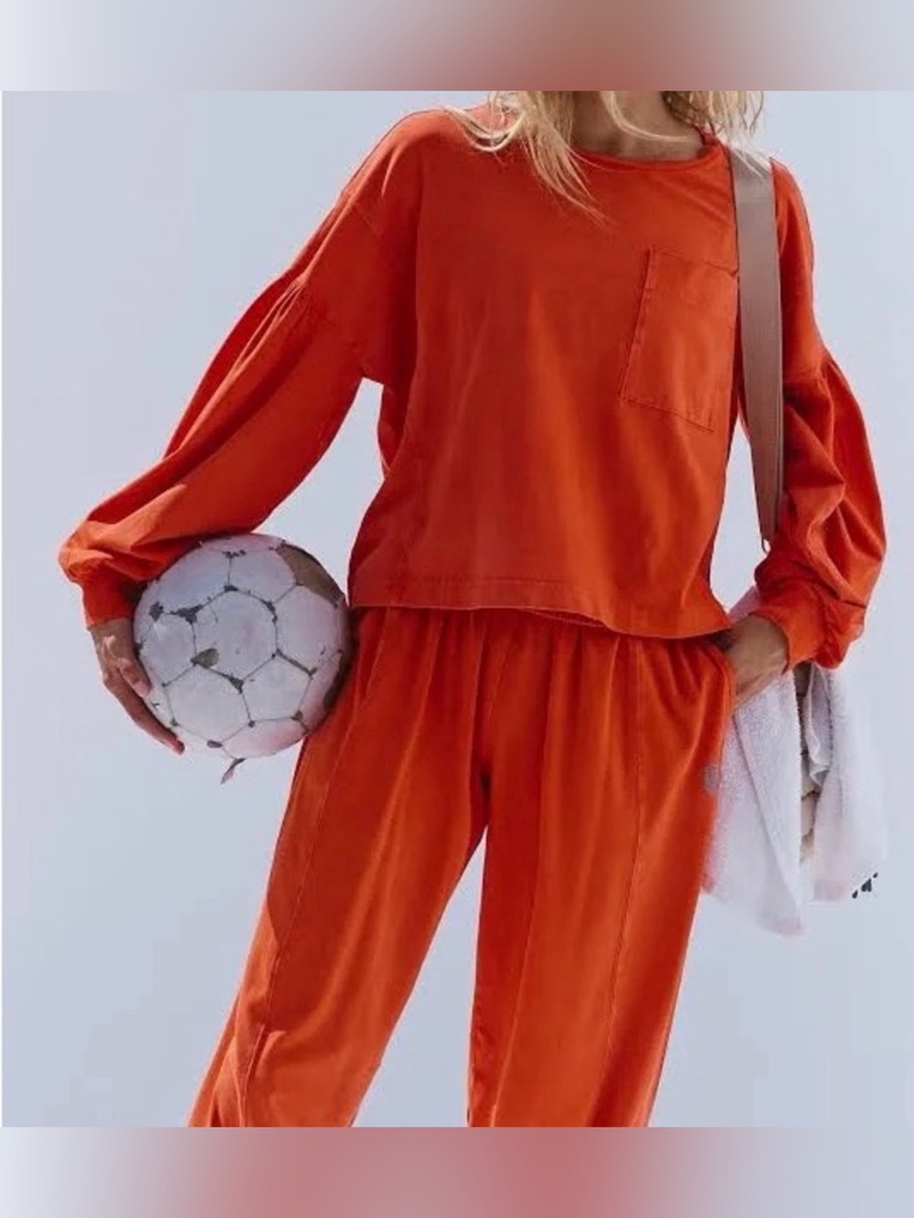 Free People Hot Shot Recovery Set Flame NWT Sold Out Matching Set